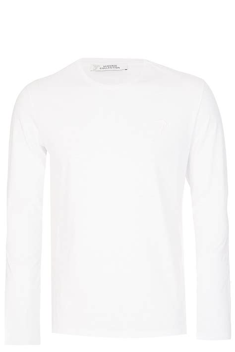 versace white v neck t shirt|versace long sleeve shirt.